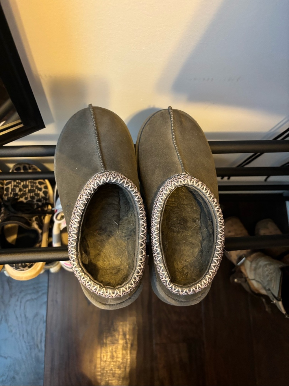 UGG Shearling-Lined Slip-On Slippers